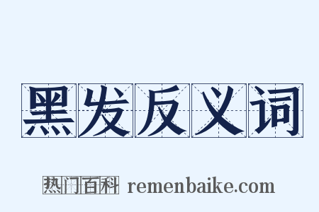 黑发反义词是什么意思的图片
